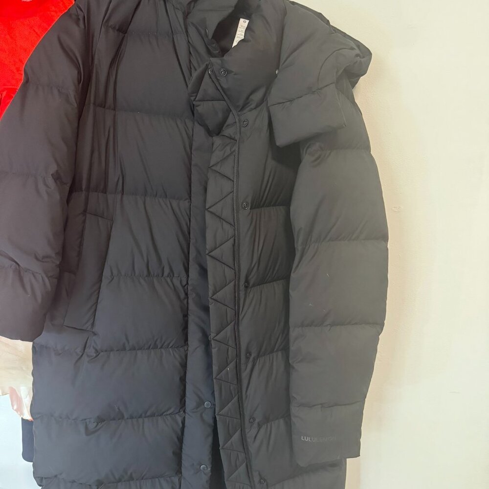 Lululemon WunderPuff Long Jacket in Black,  Size 12